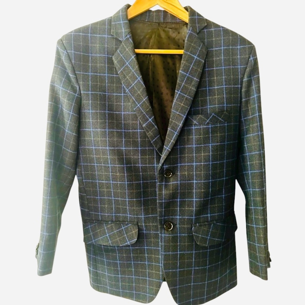 WINDOW PANE WOOL BLAZER MENS SZ 36